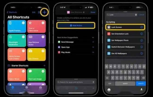 正蓝苹果14锁屏维修店分享iPhone14升级iOS16.4后如何创建锁屏快捷方式 