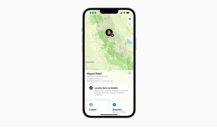 正蓝苹果14维修分享iPhone14系列中 FindMy功能通过卫星分享位置方法教程 