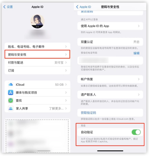 正蓝苹果手机维修分享iOS 16 自动验证功能开启方法 